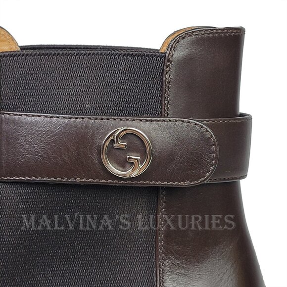 GUCCI BOOTS MENS BLONDIE BUCKLE CHELSEA LEATHER ANKLE BOOTIES sz 10 10.5 - Picture 13 of 15